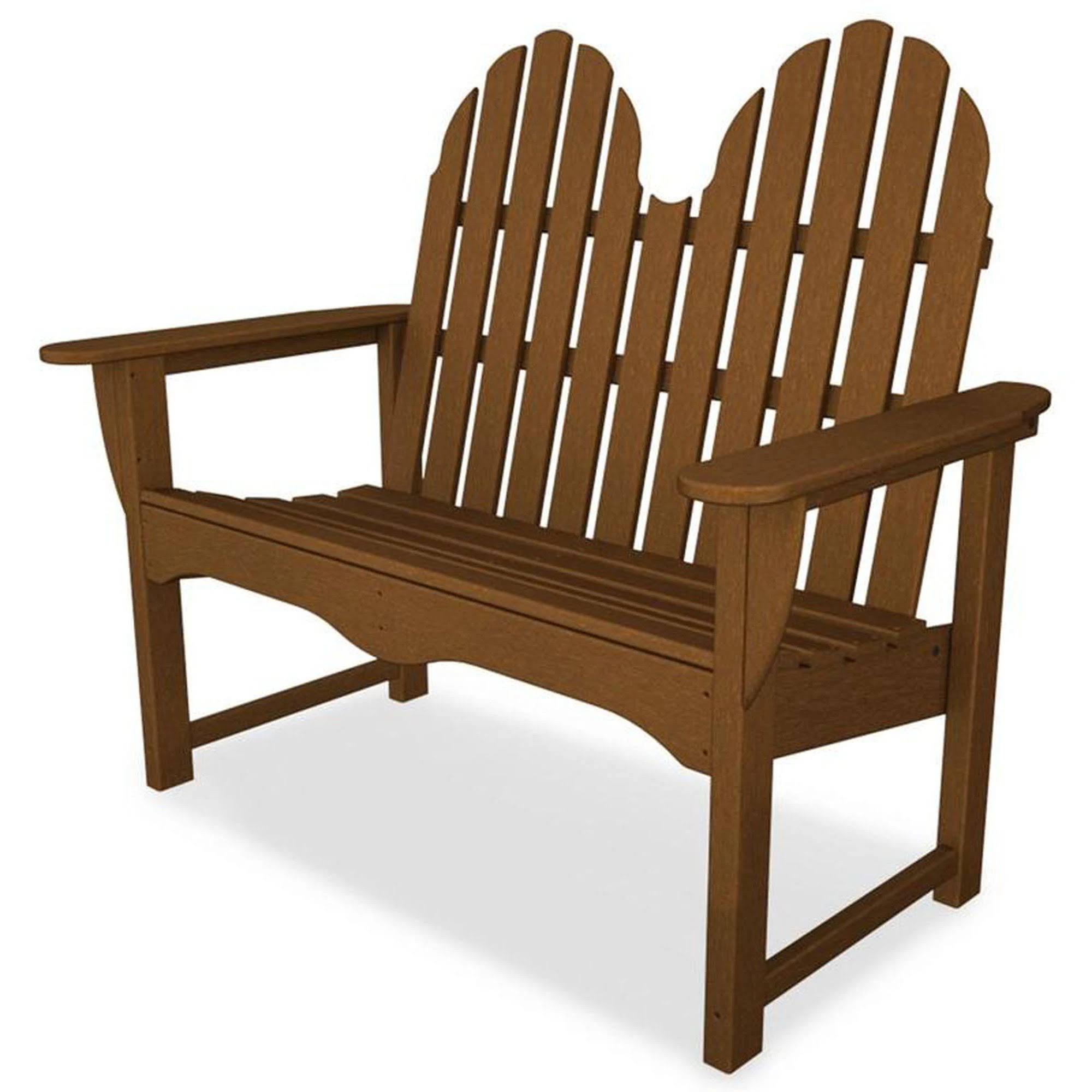 POLYWOOD Classic Adirondack 48x22 Bench - Teak