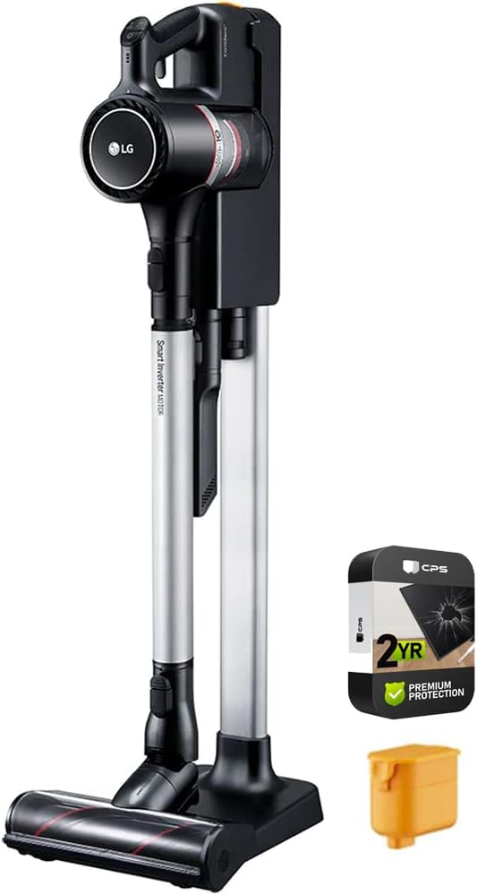 LG A913BM CordZero A9 Cordless Stick Vacuum Black Bundle with Premium 2 YR CPS Enhanced Protection Pack