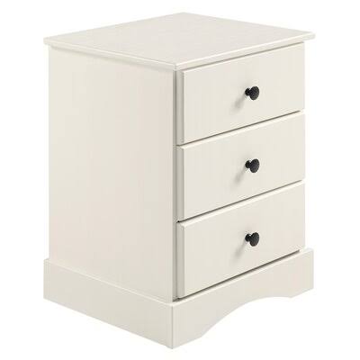 Maciejewski 3 - Drawer Nightstand Wade Logan Color: White