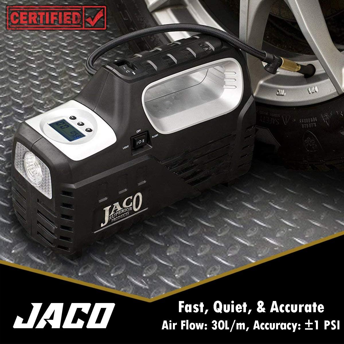 JACO SmartPro 2.0 AC/DC Digital Tire Inflator - Advanced Portable Air Compressor Pump - 100 PSI