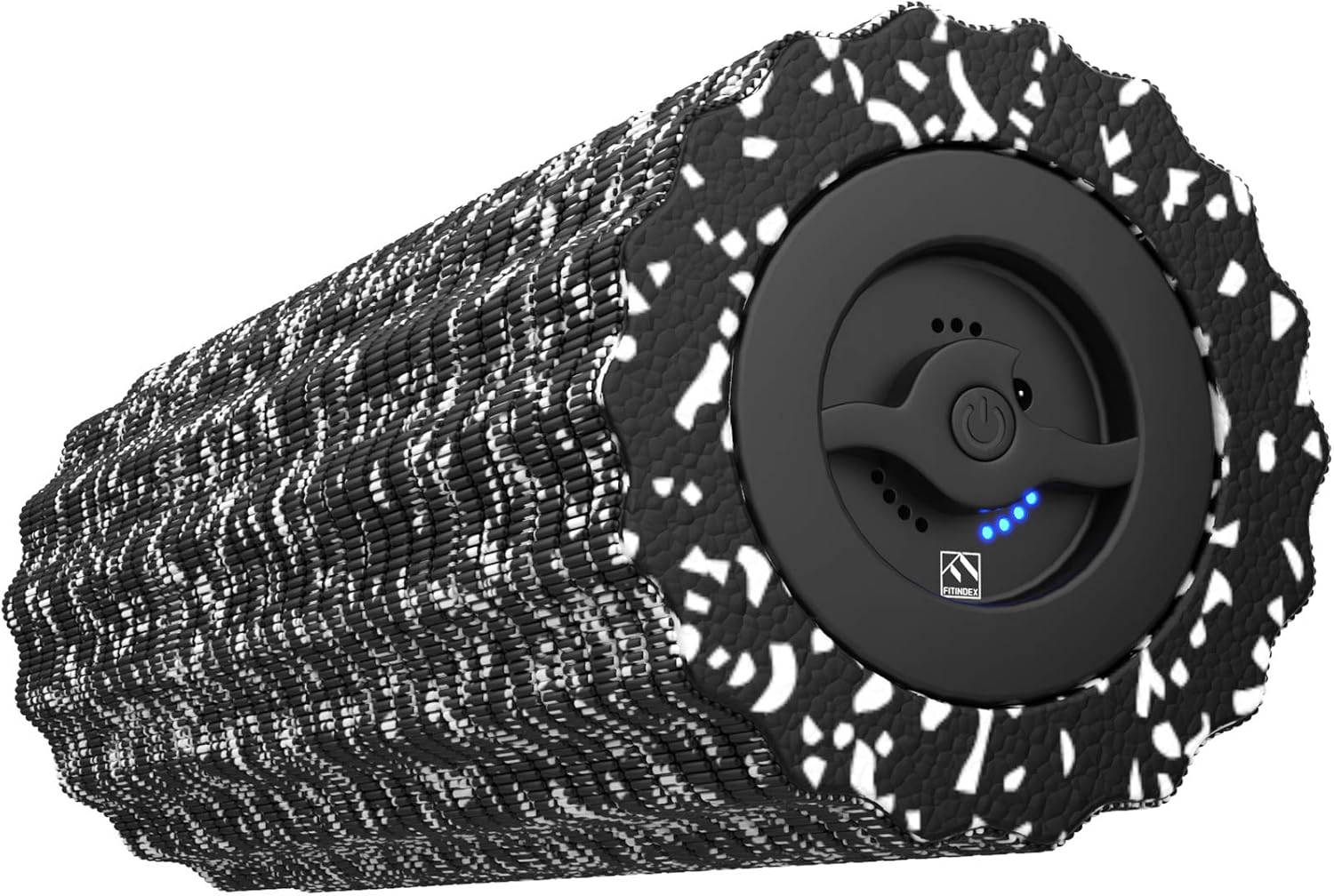 FITINDEX Electric Foam Roller 4 - Speed Vibrating Yoga Massage Muscle Roller, Deep Tissue Trigger Point Sports Massage Therapy, High-Intensity Massager Roller with Rechargeable Function - Black Pack of 2