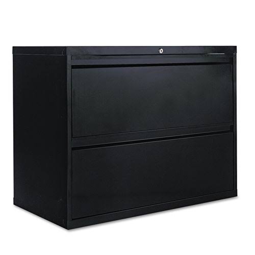 Alera Two-Drawer Lateral File Cabinet, 36W x 18d x 28H, Black (ALELF3629BL)