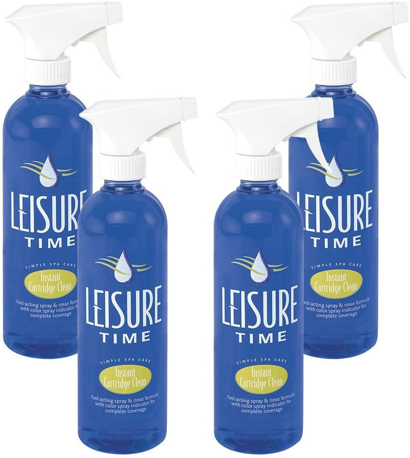 LEISURE TIME S-04 Instant Cartridge Cleaner for Spas and Hot Tubs, 1-Pint, 4-Pack Pack of 2