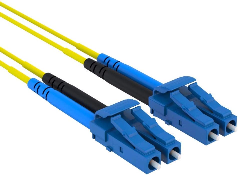 CableRack 2 Meter LC to LC Single Mode Fiber 9/125 Fiber Patch Cable (50-Pack)