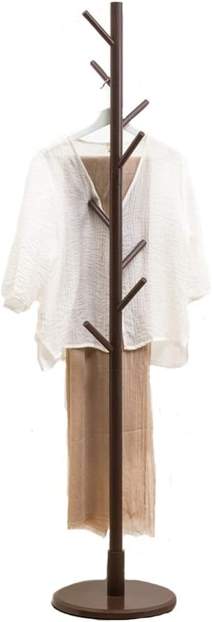 COAT RACK Floor Solid Wood Assembly Household Storage Rack Hanger (Color : C)