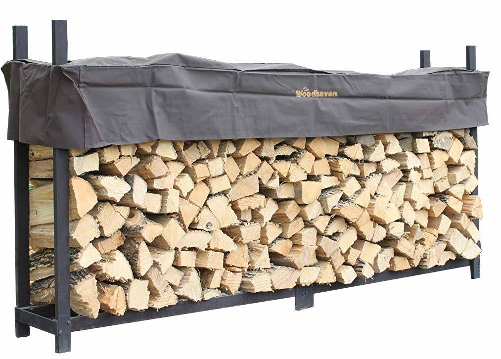 10ft Woodhaven Firewood Rack - Black