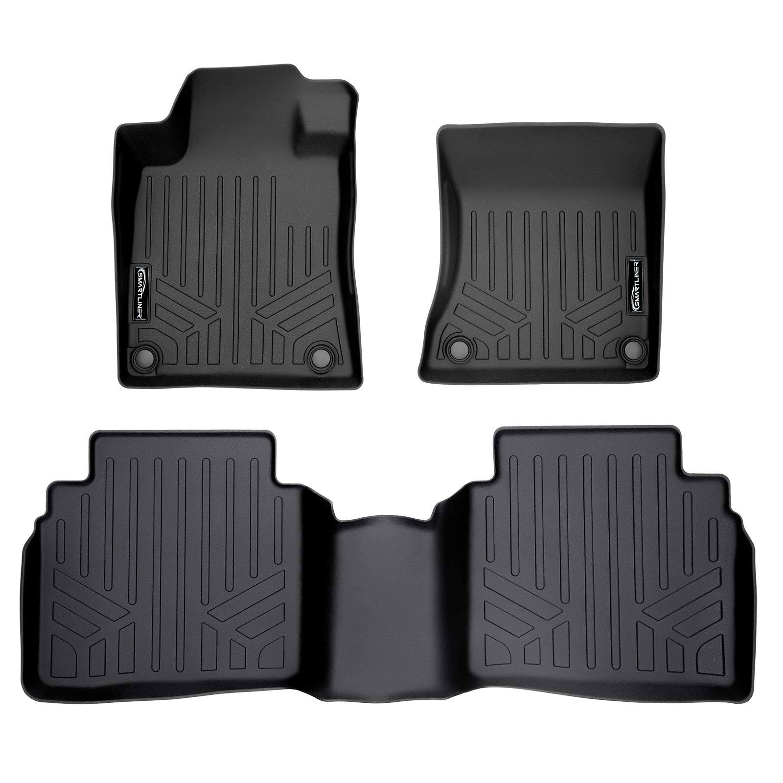Smartliner SA0421/B0421 1st u0026 2nd Row Black Floor Liner Set