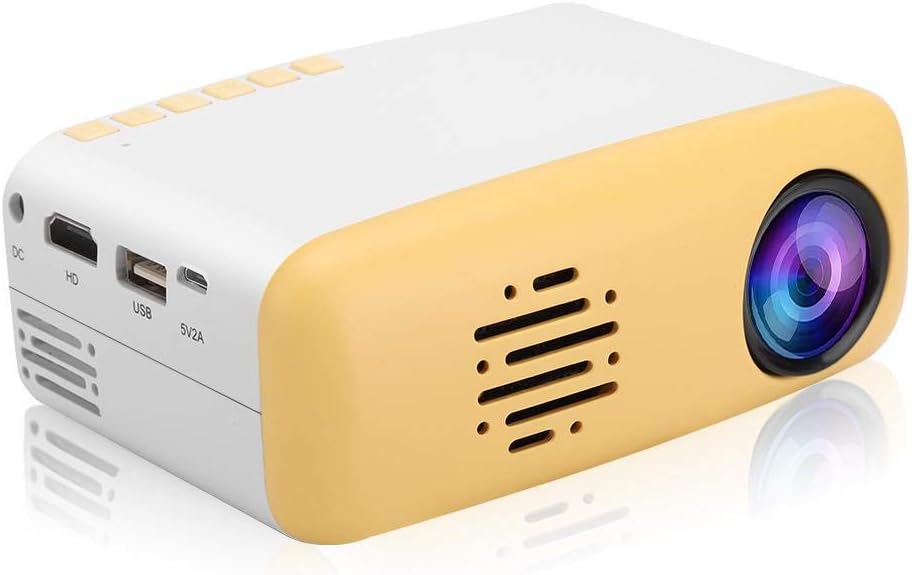 Ciglow Portable LED Projector, HD 1080P Movie Video Projector Support HDMI/VGA/Micro SD/AV/USB, Multimedia Projector Compatible with Smartphone PC Laptop TV Box for Home Theater Entertainment(US) Pack of 2