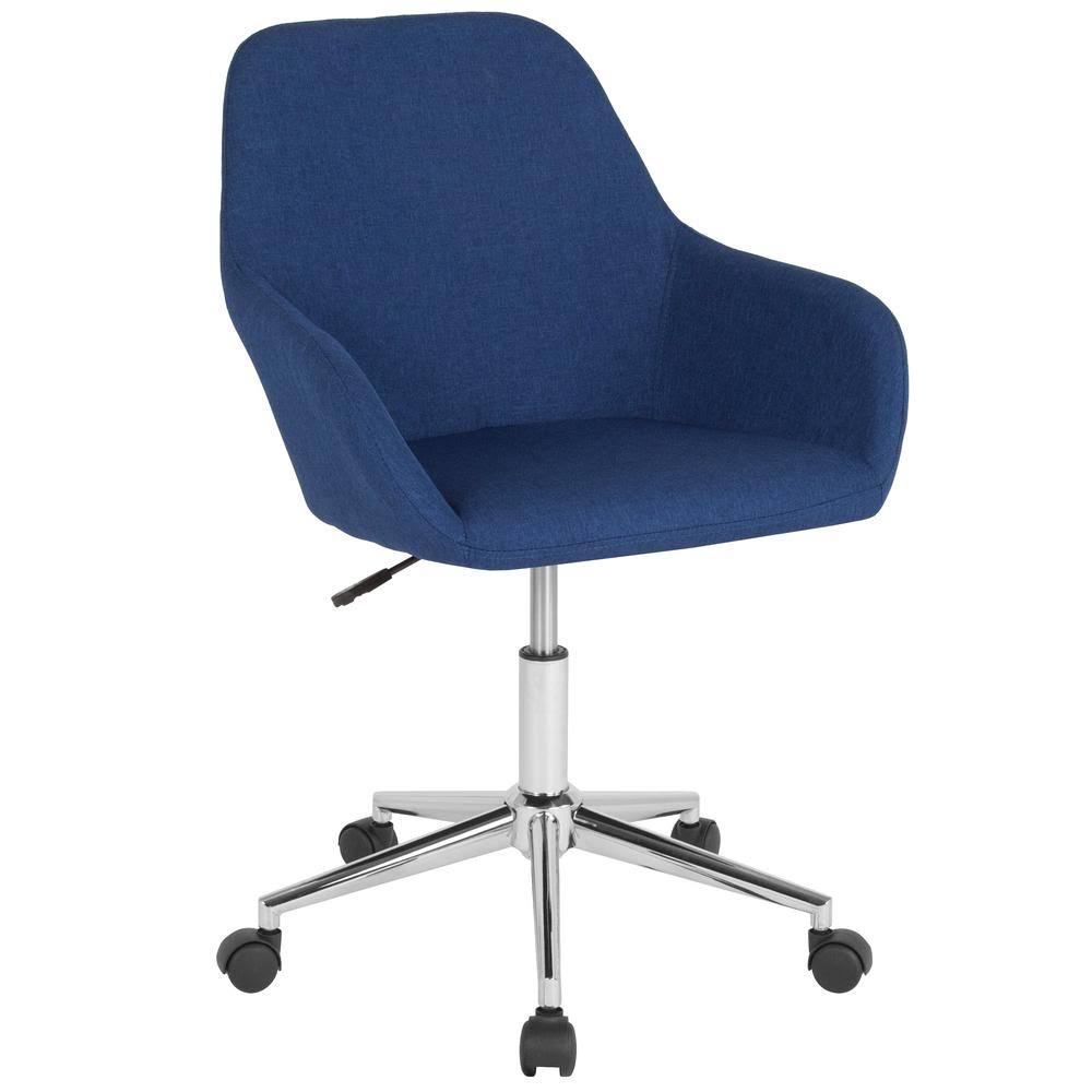 Alamont Home and Office Mid-Back Chair in Blue Fabric
