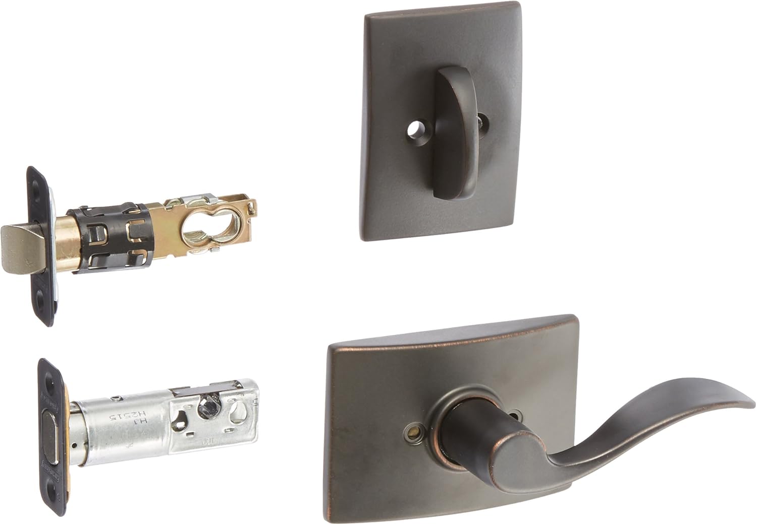 Schlage Lock Company F59-ACC-CEN-LH Accent Left Handed Interior Pack Lever Set with Single Cy, Aged Bronze
