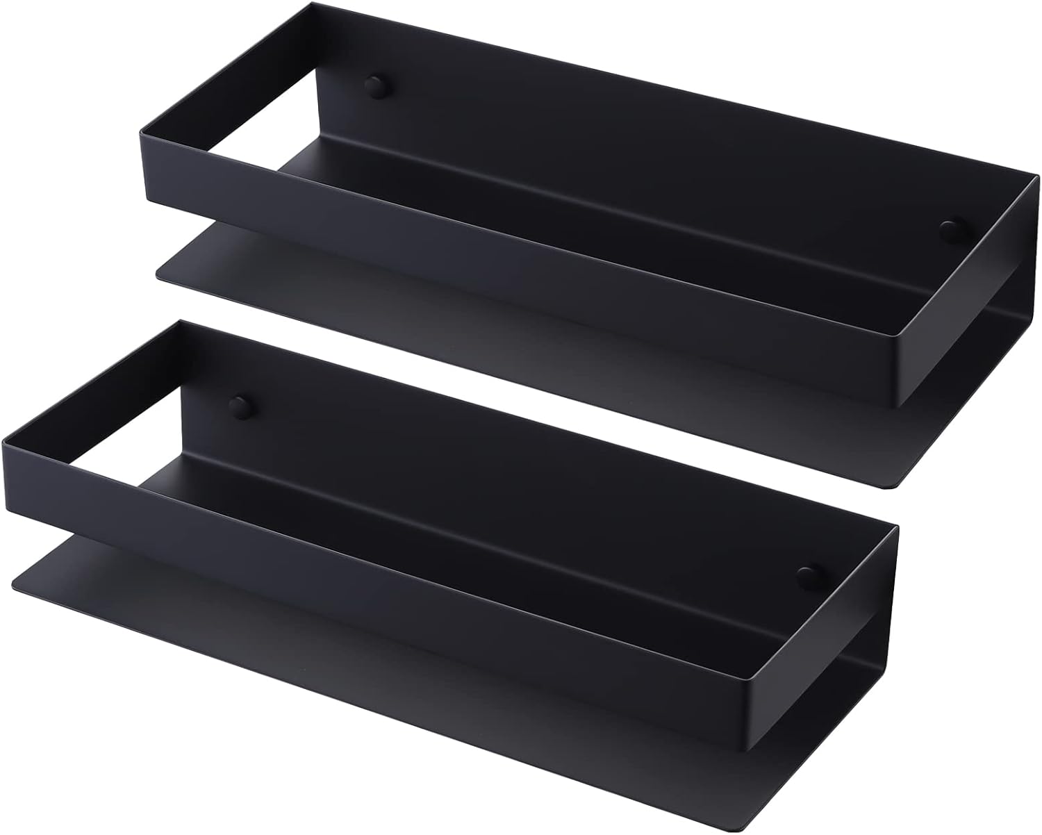 KES Shower Shelf Stainless Steel Bathroom Shelf Bath Basket Caddy Rustproof Square Modern Style Wall Mounted 2 PCS Matte Black, BSC205S30A-BK-P2 Pack of 2
