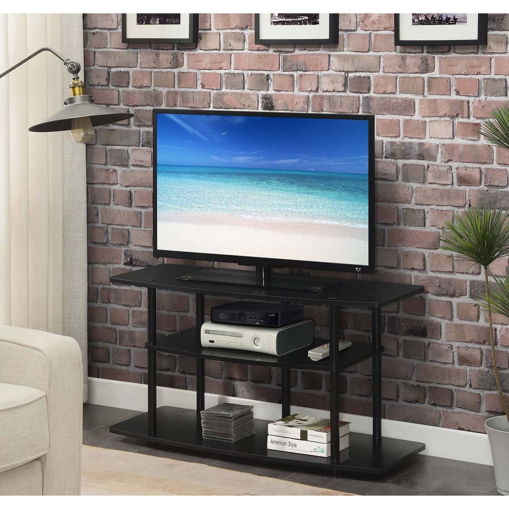 Convenience Concepts 131031BLBL Designs2Go 3 Tier Wide TV Stand Black