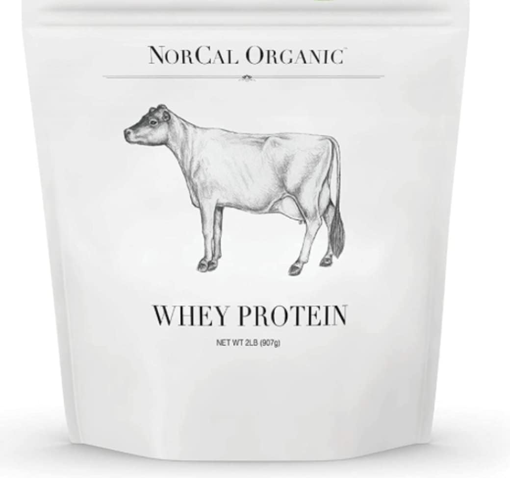 Natural Norcal Organic Grass Fed Whey Protein Powder (Unflavored) Pack of 2