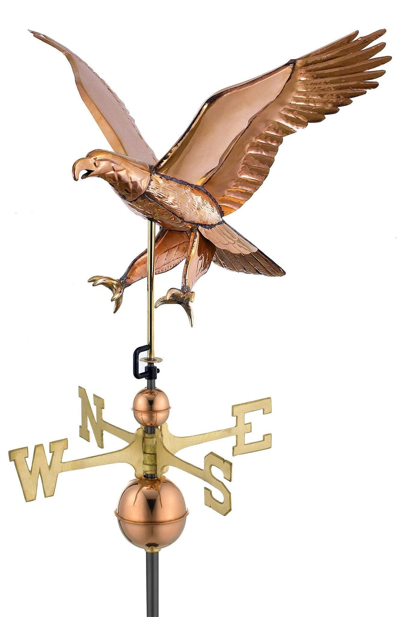 Good Directions - Attack Eagle Polished Copper Weathervane