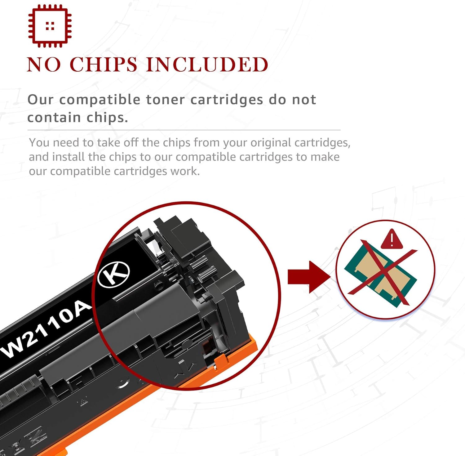 Toner Kingdom Compatible Toner Cartridge Replacement for HP 206A 206X W2110A W2110X for HP Color Pro M255dw MFP M283fdw M283cdw M283 M255 Printer (Black Cyan Yellow Magenta, 4-Pack)