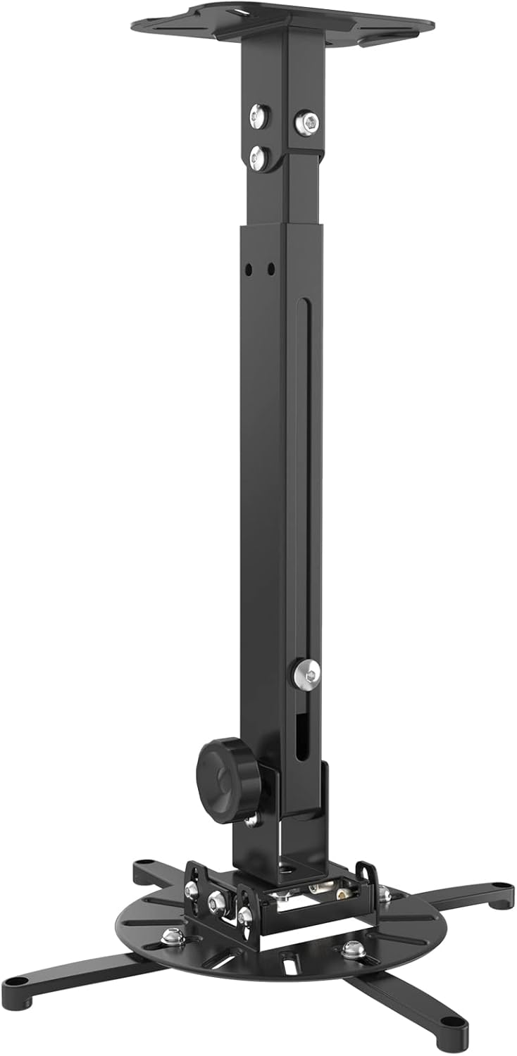JOY worker Universal Projector Ceiling Mount Wall Bracket Holder Fits Flat or Sloped Ceiling Height Adjustable with Extendable Arms for Home and Office Projector Pack of 2