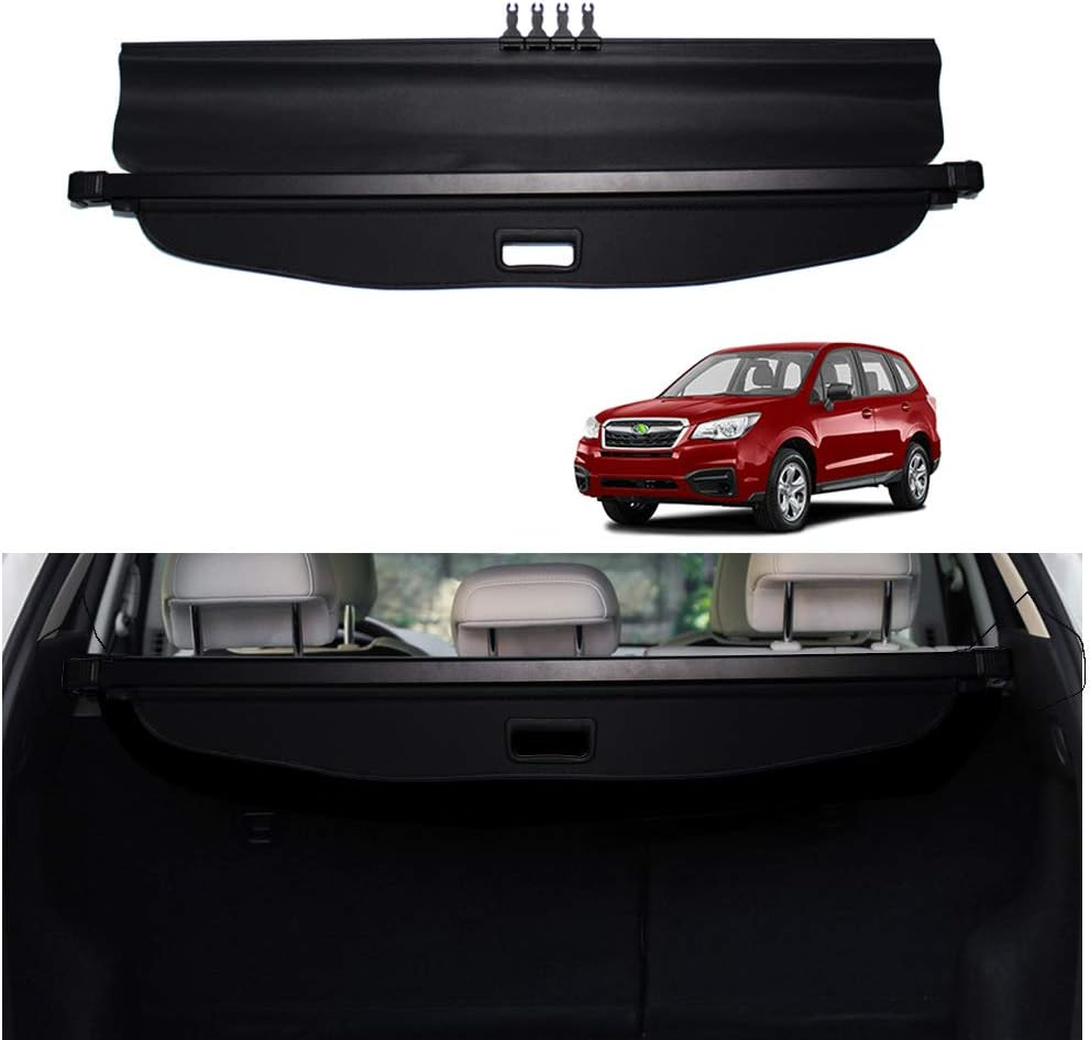Powerty Only for Cargo Cover Subaru Forester 2014 2015 2016 2017 2018 Retractable Rear Trunk Security Cover Shielding Shade Black (Fits for Power Rear Gate,Not Fit for Manual Rear Gate)