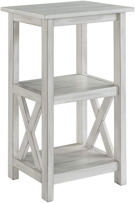 Boraam Jamestown Accent Table, White Wash