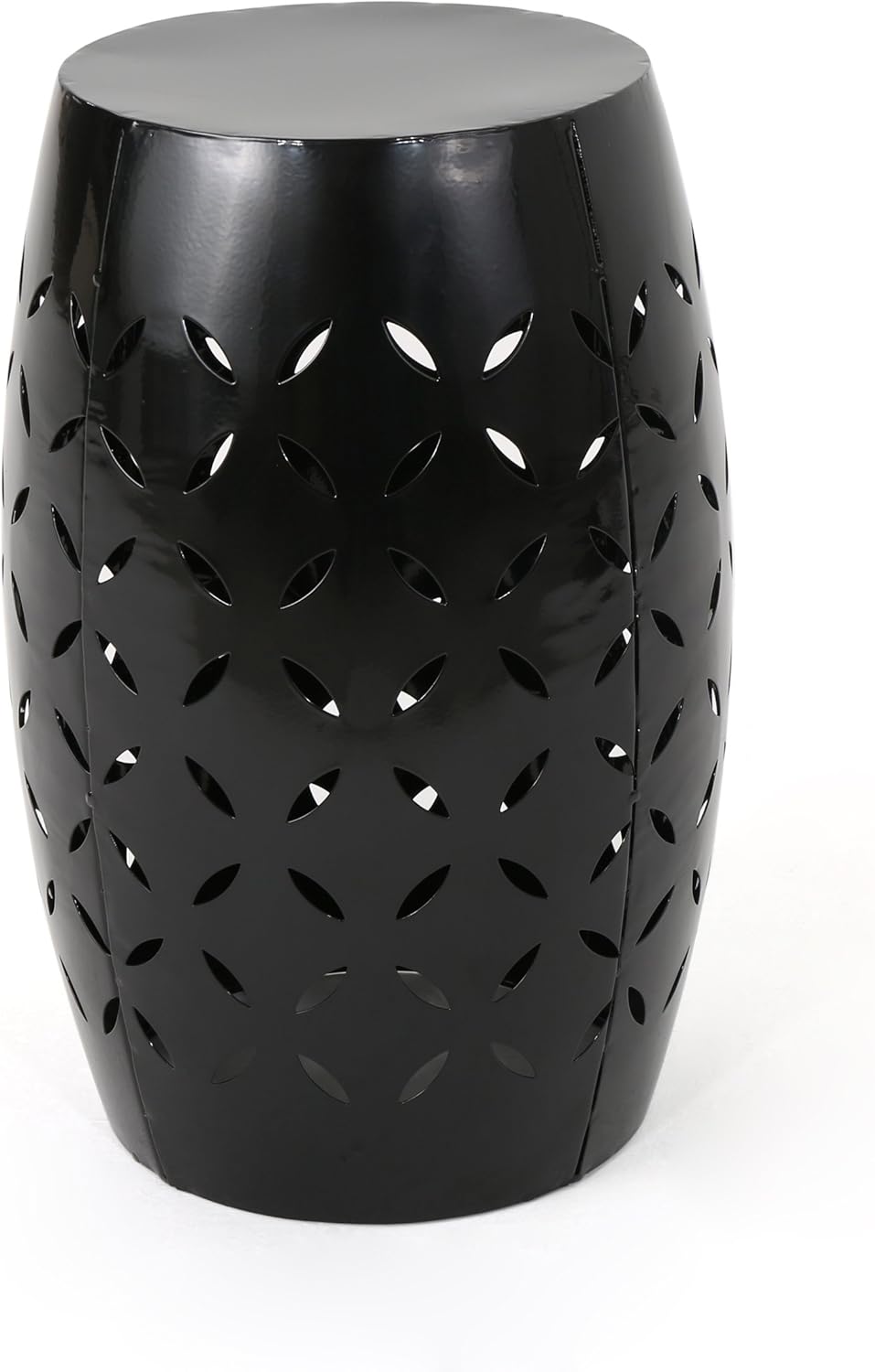 Christopher Knight Home Jorell Indoor Lace Cut Iron Accent Table, Black Pack of 2