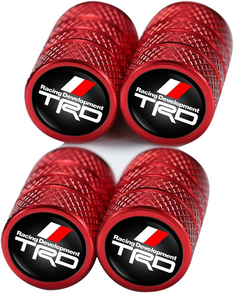 Tire Valve Stem Caps,Metal Air Valve Cap,Wheel Stem Caps Compatible with Toyota TRD Sequoia Tacoma PRO 4Runner Logo Styling Decoration Accessories,4 Pcs