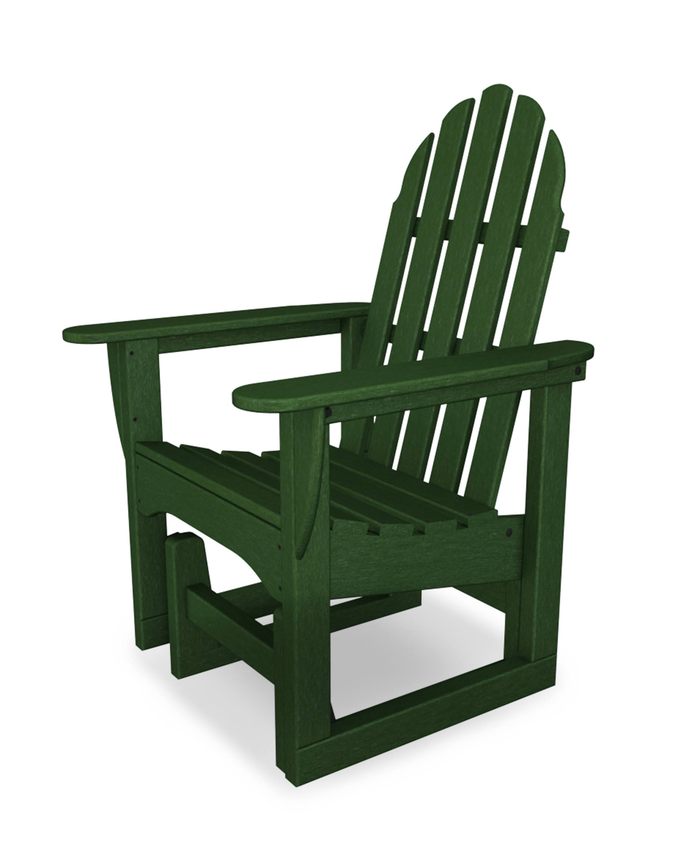 POLYWOOD Classic Adirondack Glider Chair - Green