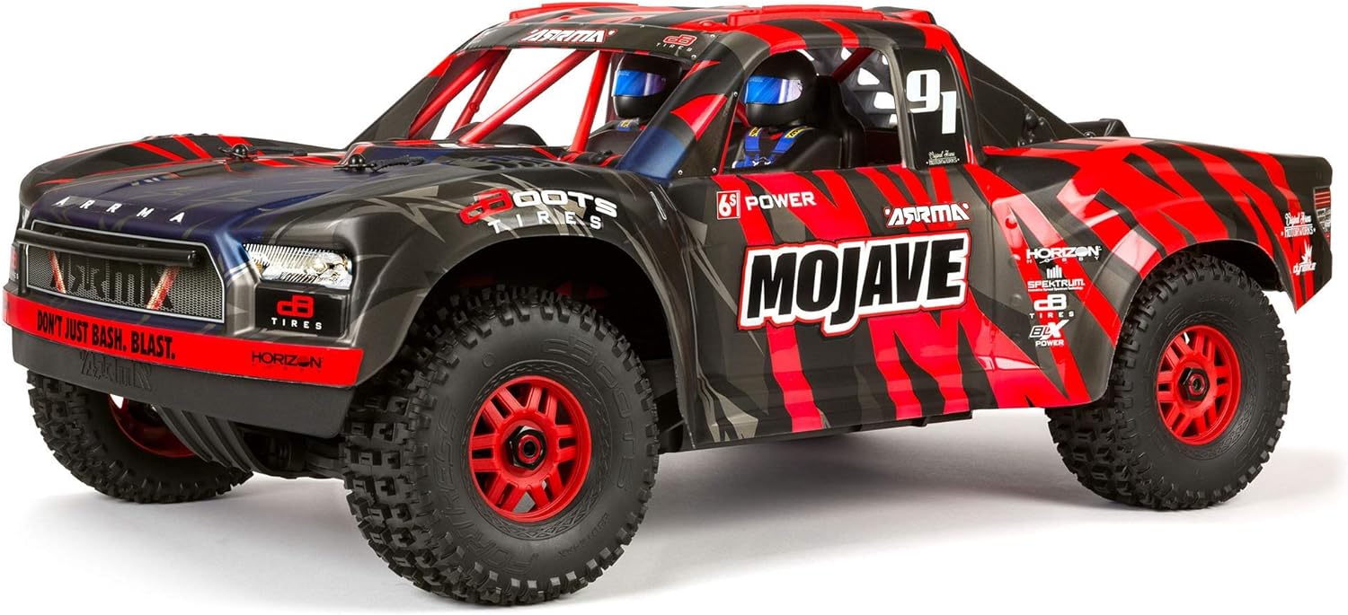 ARRMA RC Truck 1/7 Mojave 6S V2 4WD BLX Desert Truck with Spektrum Firma (Ready-to-Run), Green/Black, ARA7604V2T1