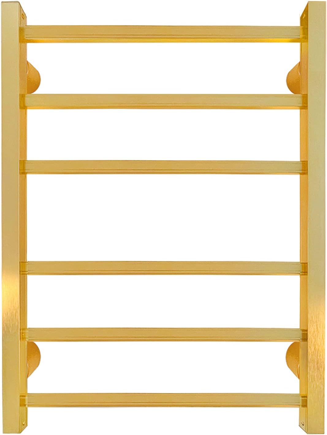 TAOHIHI Heated Towel Warmer,Wall Mounted Electric Heated Towel Racks,100W Luxury Warm Towel Electric Drying Rack for Bathroom,(UL Certified) with 6 Gold Bars Aluminum Frame