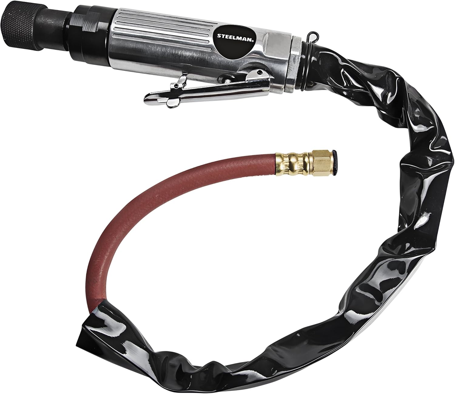 Steelman Heavy Duty Low Speed Tire Buffer, 3/8-Inch Quick-Change Chuck, Variable Speed Throttle, Built-in Regulator, Redirected Exhaust, Ideal for Tire Inner Liner Cleaning, Reaming, and Roughing Pack of 2