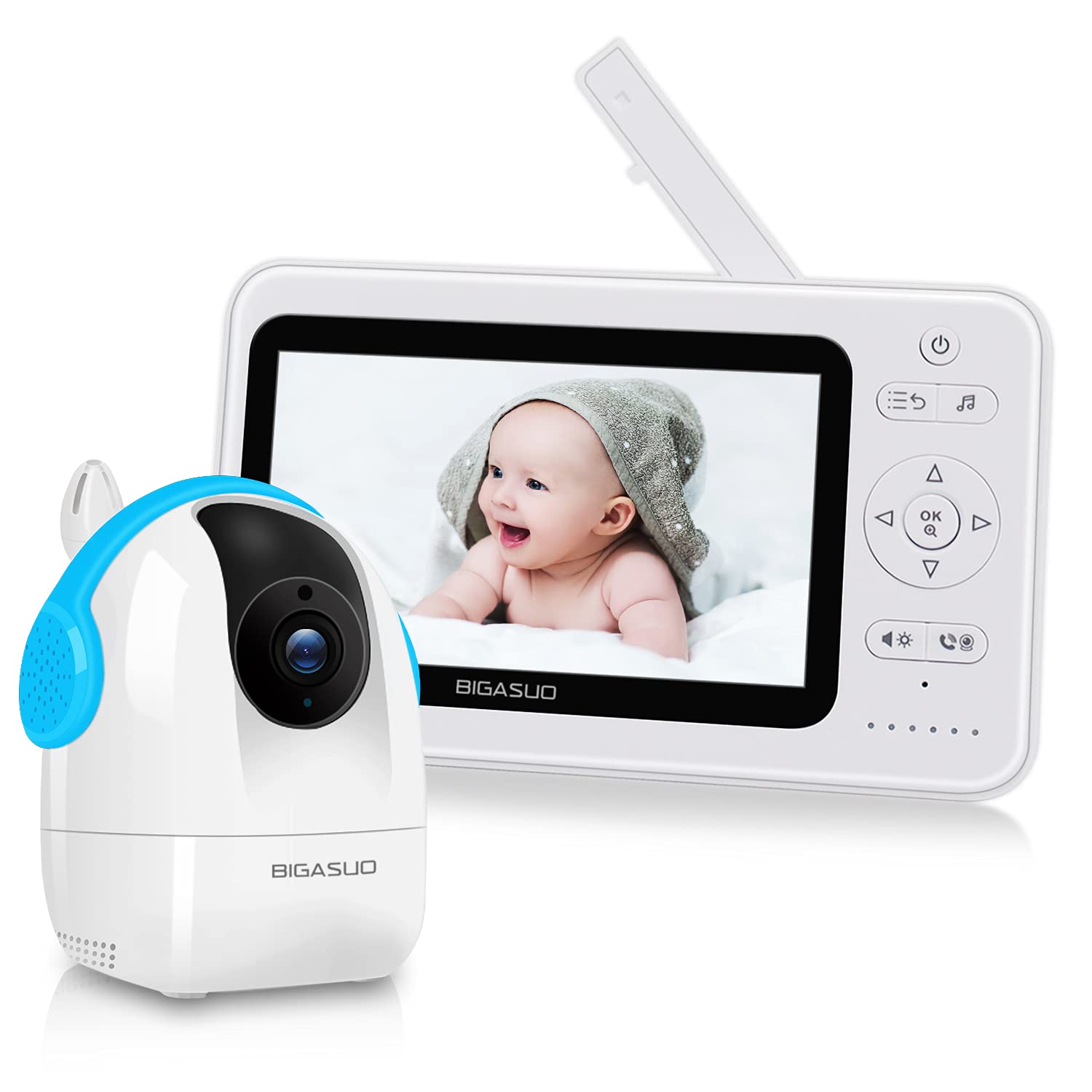 Baby Monitor with Camera and Audio BIGASUO 5