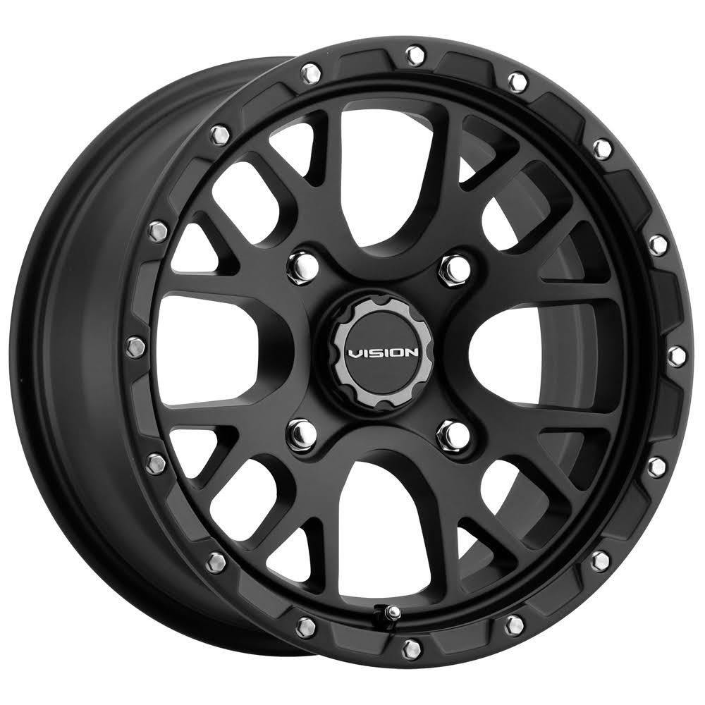 Vision Rocker 14x7 ATV/UTV Wheel - Satin Black (4/137) 4+3