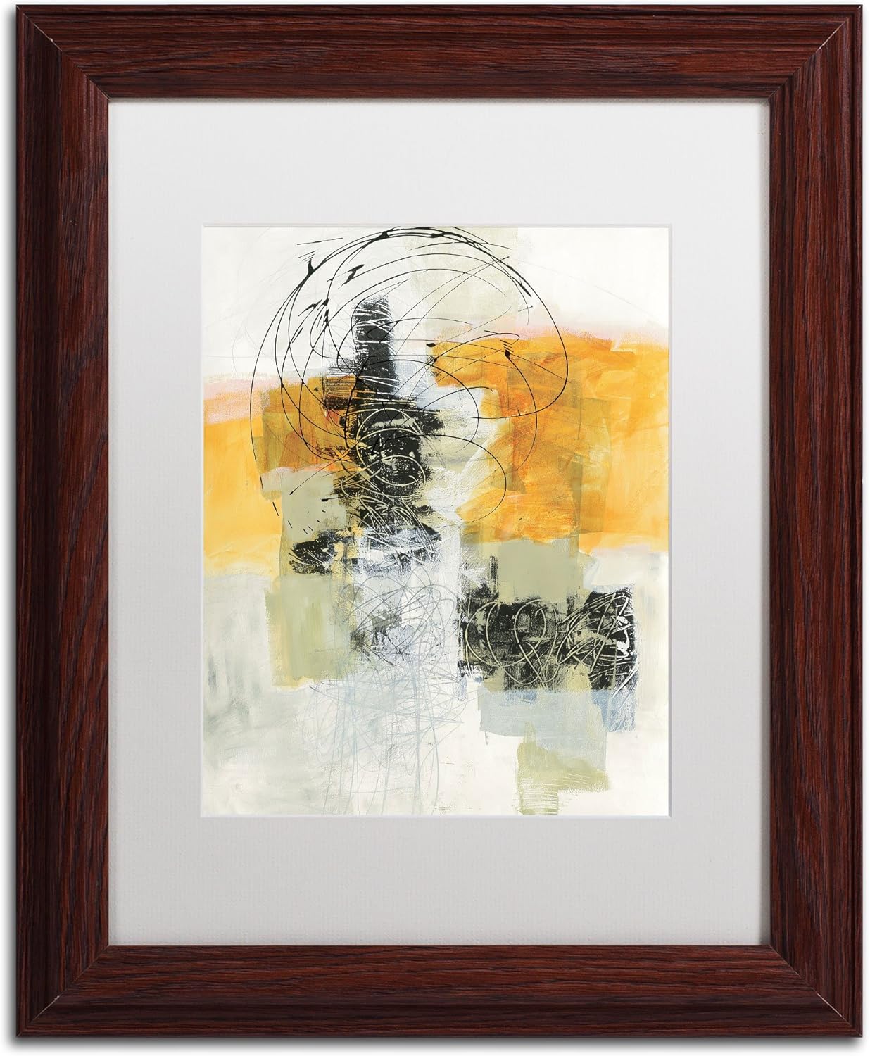 Action II Artwork by Jane Davies Wood Frame, 11 by 14-Inch, White Matte Pack of 2