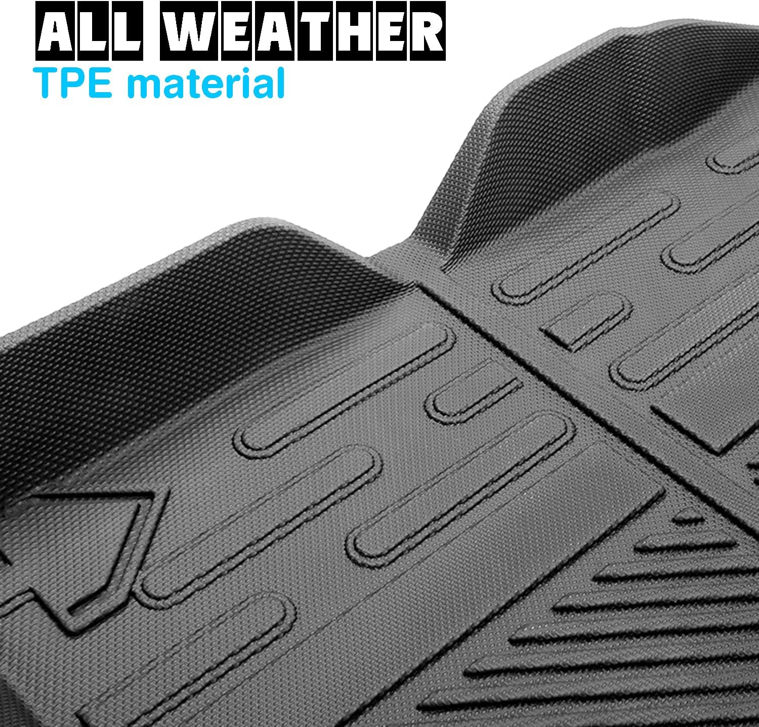 DSTLCN Cargo Mat Cargo Liner, Bronco Accessories Compatible with Ford Bronco 2021 2022, TPE Material All-Weather Trunk Liner Trunk Mat for Ford Bronco Accessories