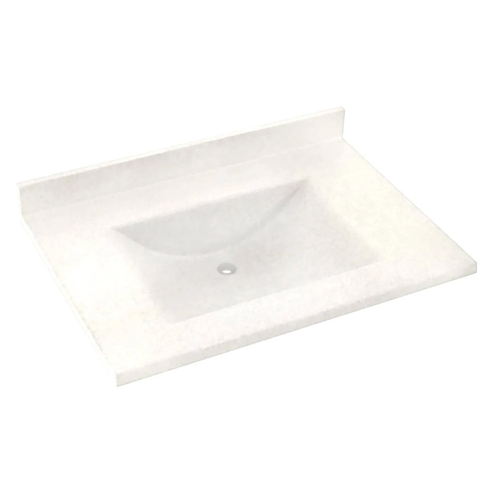 Swanstone 31W x 22D in. Contour Solid Surface Vanity Top Tahiti Ivory