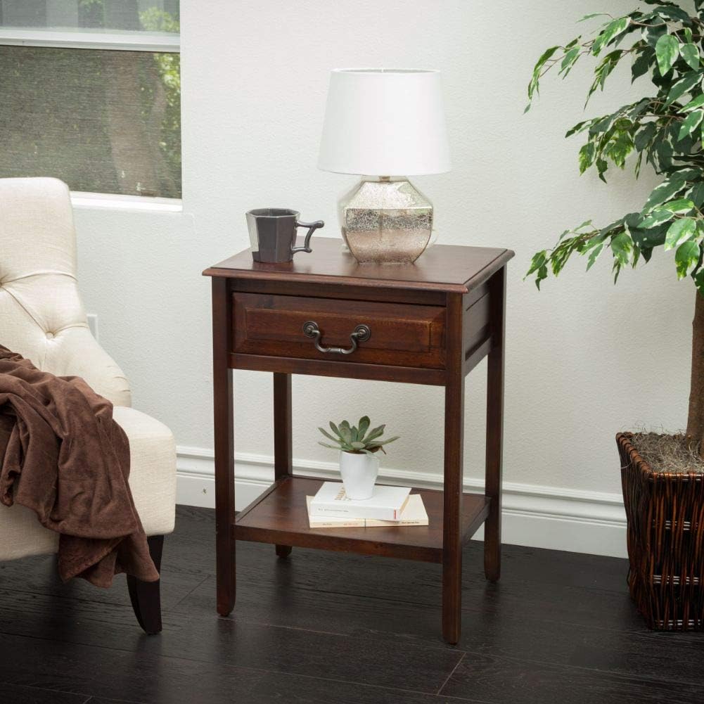 Christopher Knight Home Banks Acacia Wood Accent Table, Brown Mahogany
