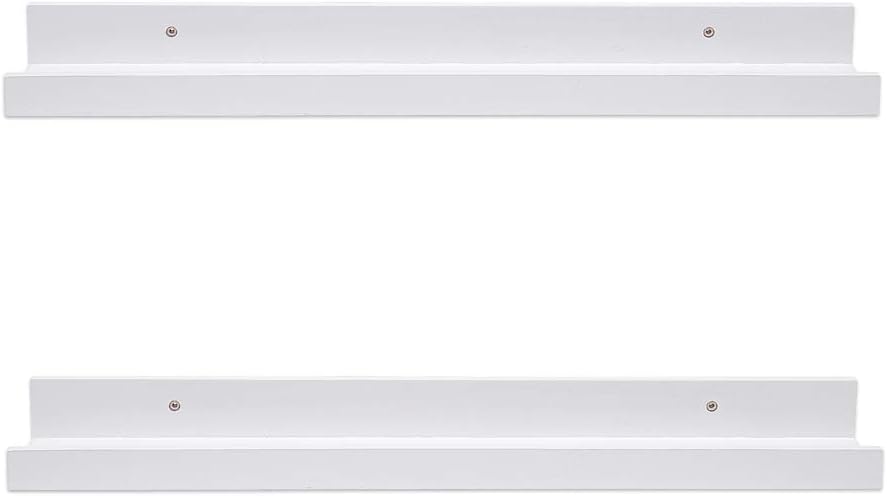 Floating Picture Shelves Denver Modern Wall Mount – Long Narrow Picture Ledge - 36 Inch Set of 2 Mounting Hardware Included Pine Pack of 2