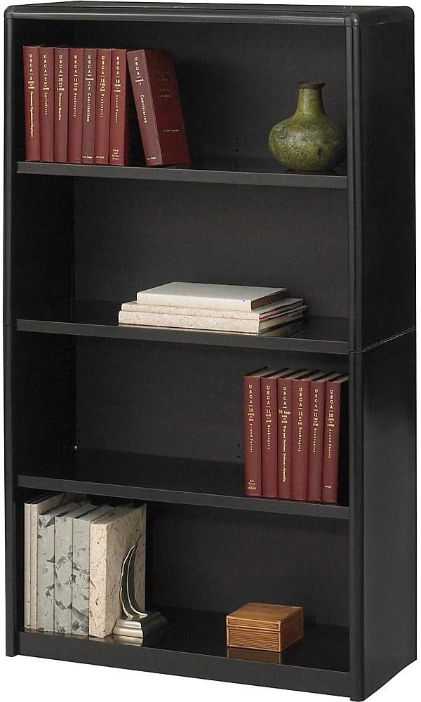 Safco Products ValueMate Economy Bookcase, 4-Shelf, Black