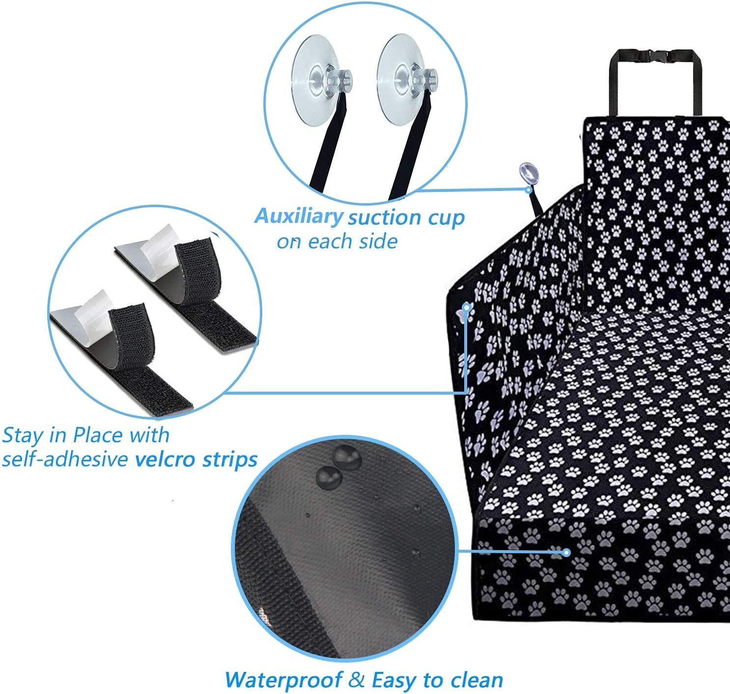 Cargo Liners - Paw Prints Trunk Protector for Dogs - Dog SUV Trunk Cover - Waterproof Car Dog Mat for Van - Washable Dog Accessories