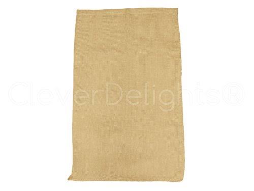 10 Pack - CleverDelights Premium Burlap Bag - 23x22 x 40x22 - Heavy Duty Stitching - Natural Jute Burlap Sack