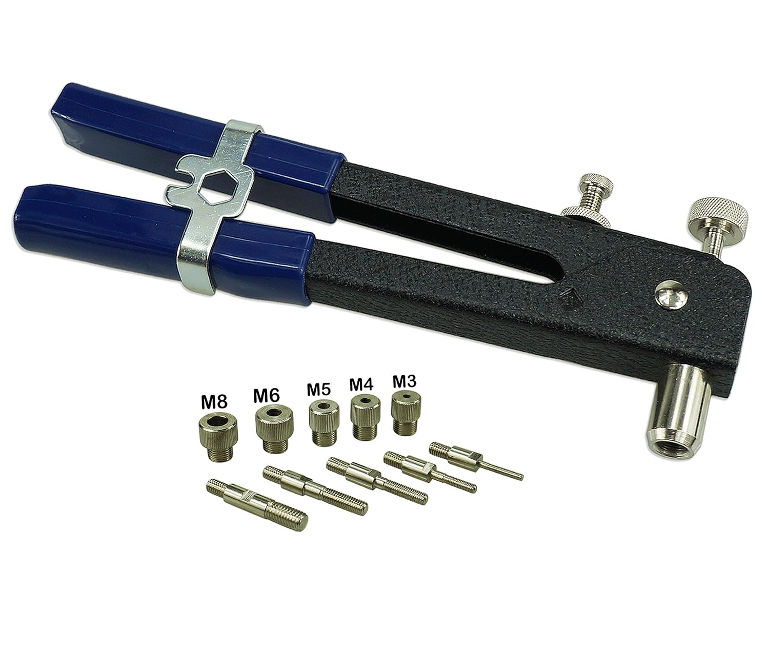 Muzata 465 Pieces Blind Rivet Nut Kit Set, Riveter Tool, Rivet Nut Tool RK01 Pack of 2