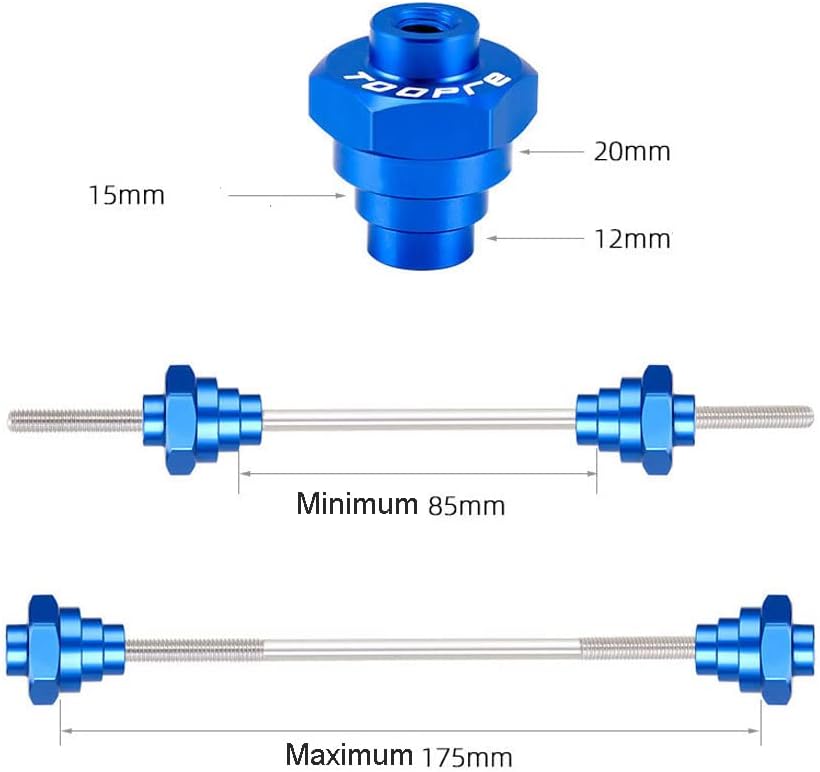 Mimoke Bicycle Wheel Truing Stand Thru Axle Adapter 12/15/20mm freehub Tool Pack of 2