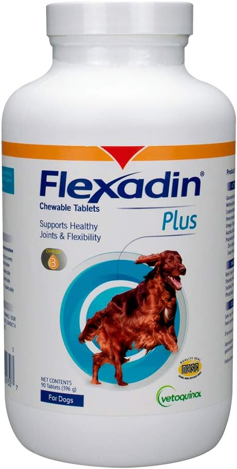 Vetoquinol Flexadin Plus Hip & Joint Tablets for Dogs, 90ct Pack of 2