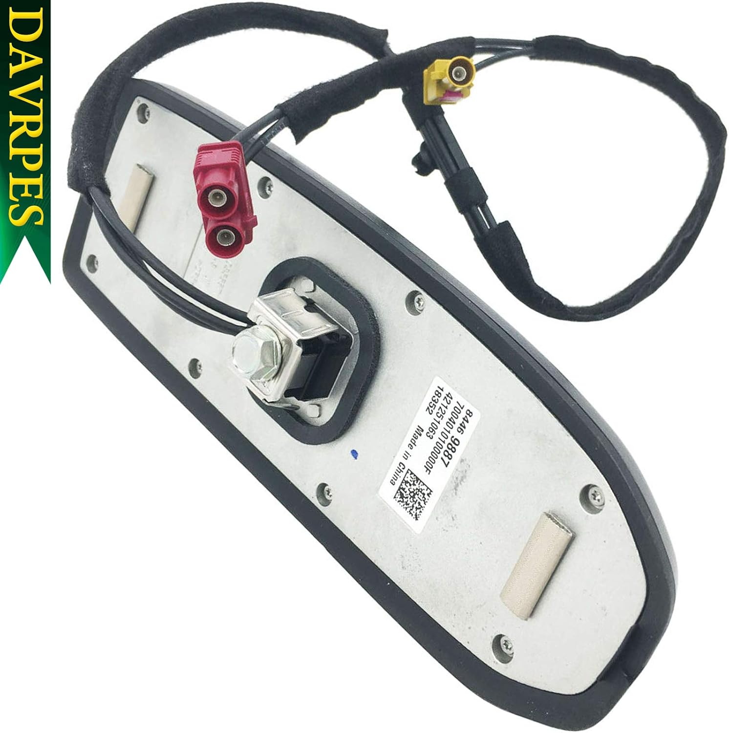 DAVRPES 84469887 Roof Mounted Shark Fin Antenna AM/FM for GMC Sierra 1500 Chevrole-t Chev-y Silverado 1500 4.3L 5.3L 2019-2020 Replace# 84425615｜203063640257｜421251063