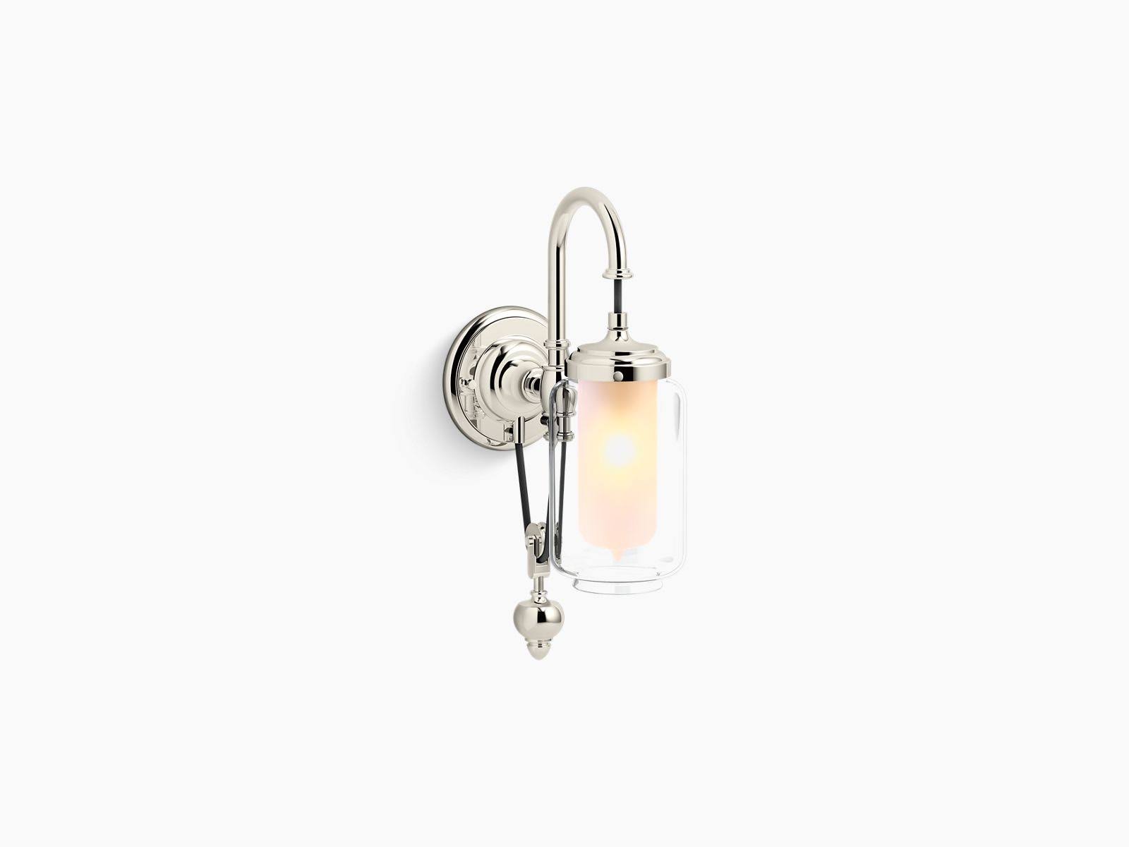 Kohler K-72581-SN Artifacts Single Wall Sconce - Vibrant Polished Nickel