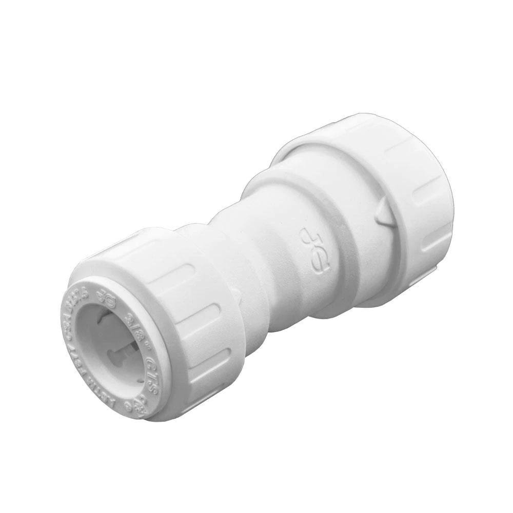 John Guest Speedfit Psei202016 Reducing Coupler 1/2x22 CTS x 3/8x22 CTS (10 Pack), White