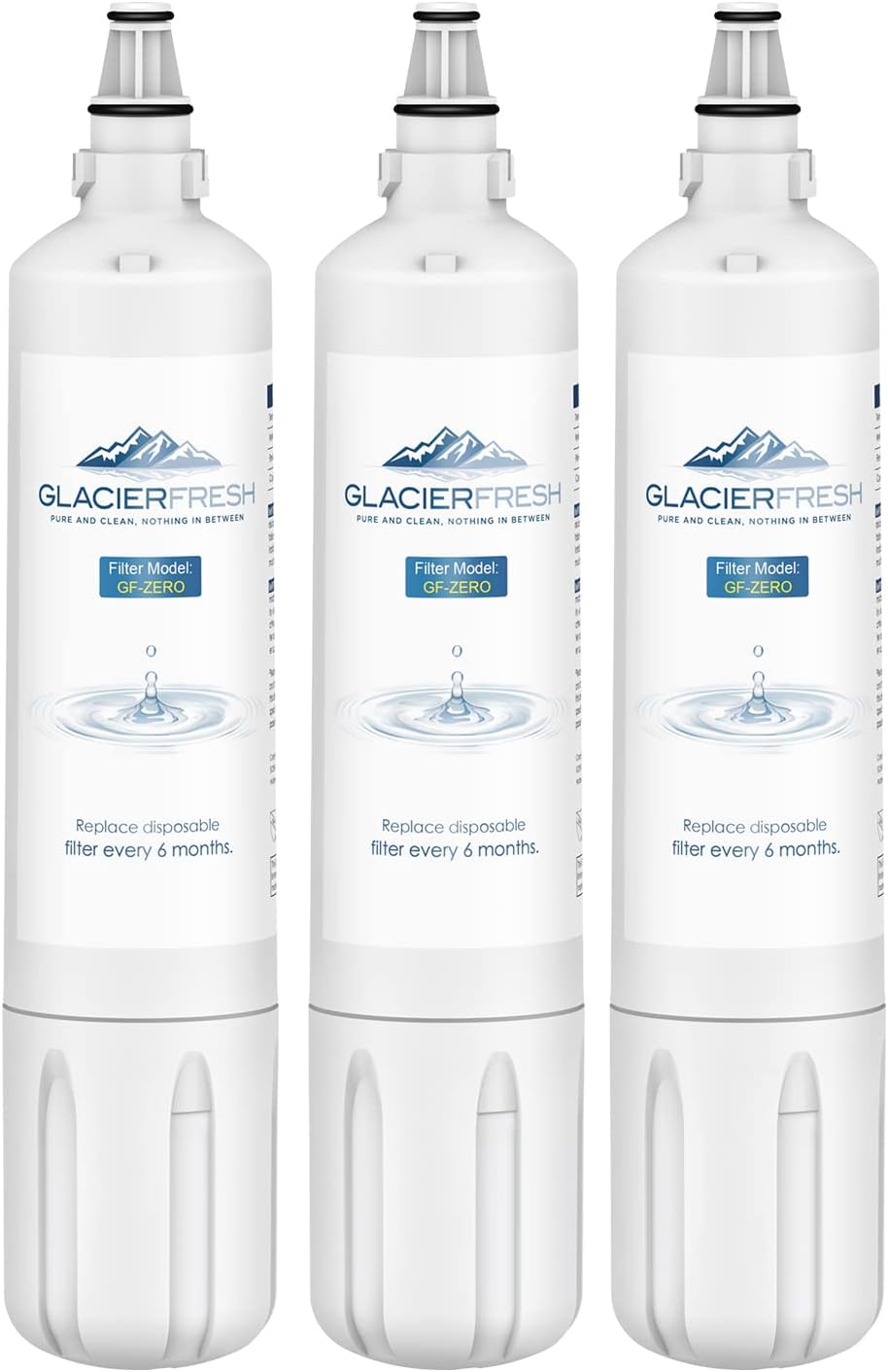 GLACIER FRESH 4204490 Water Filter Compatible with Sub-Zero 4204490, 4290510 Refrigerator Water Filter, 3 Pack