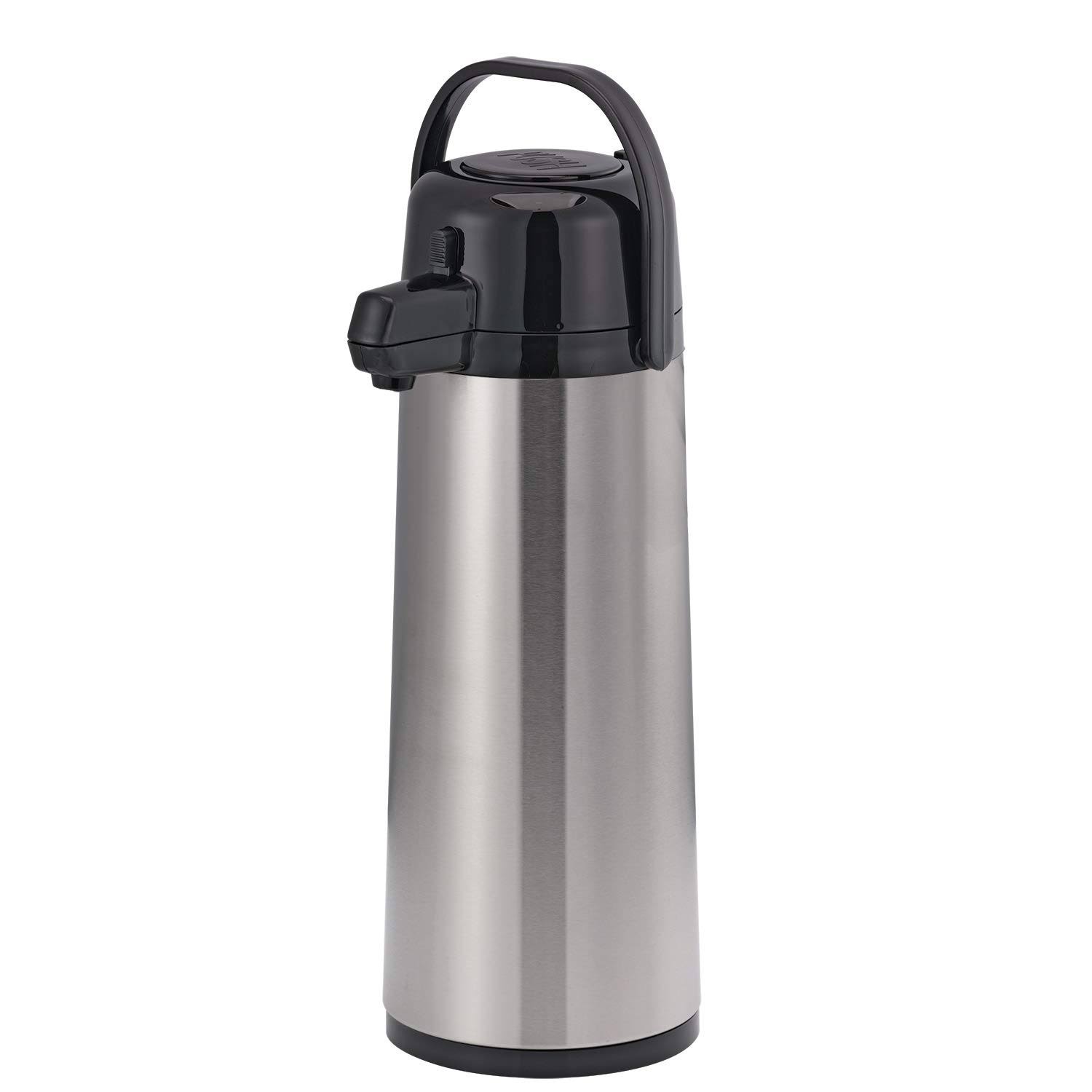 Service Ideas ECA25S Eco-Air Airpot with Pump Lid, 2.5L, Glass Vacuum