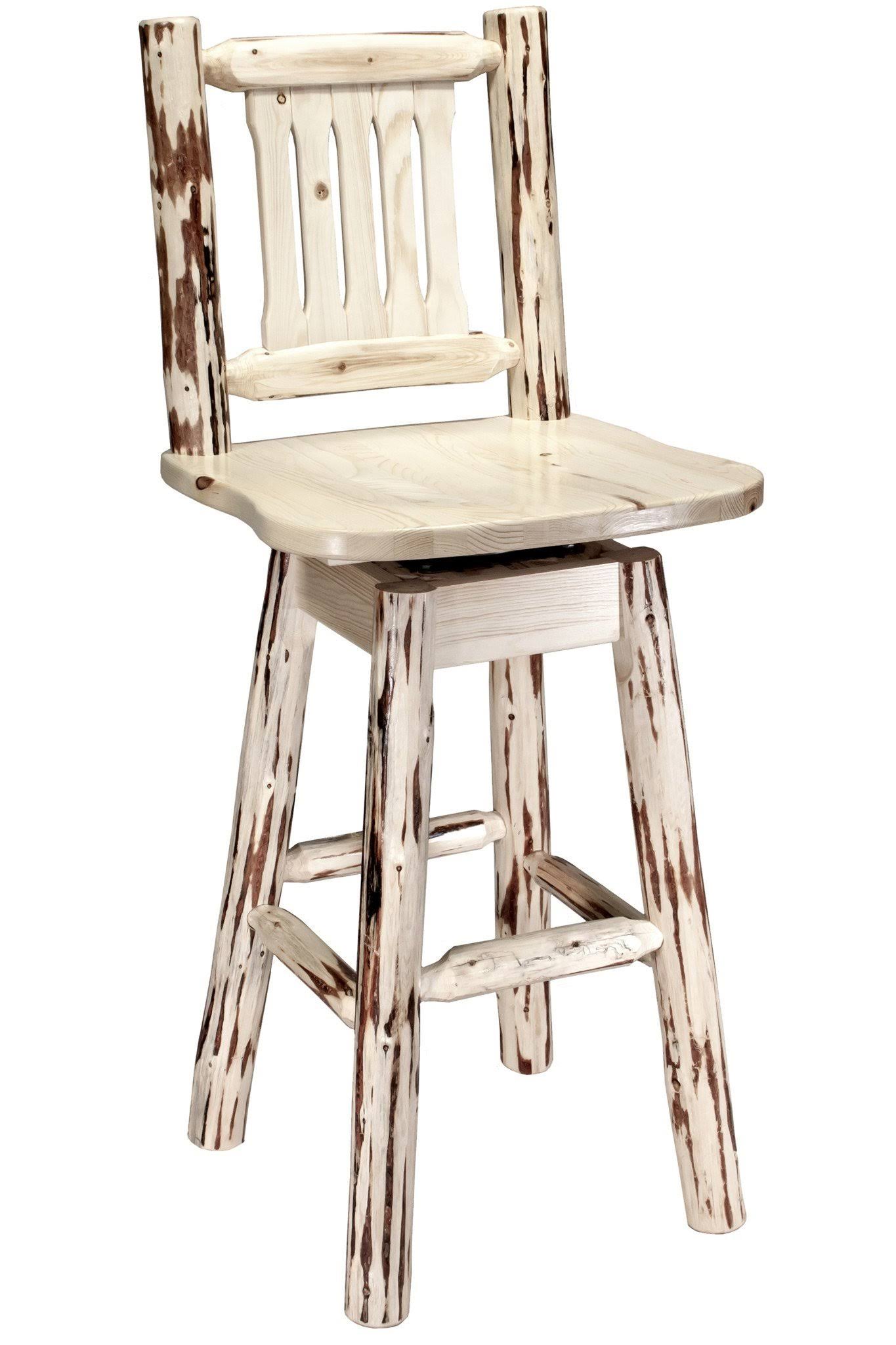 Montana Woodworks Swivel Barstool with Back