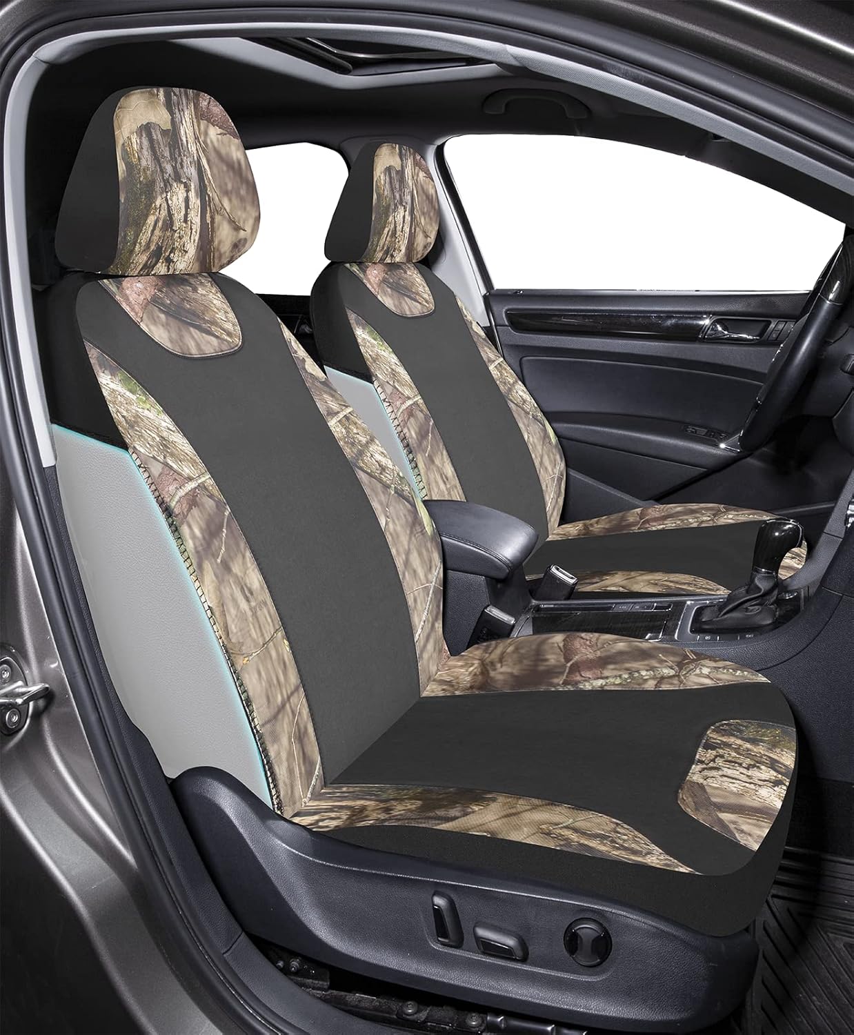 Mossy Oak Low Back Camo Seat Covers, Airbag Compatible, Universial Fit, Fit Most Bucket Seats - Made with Premium Waterproof Neoprene & Polyester Fabric - Official Licensed Product