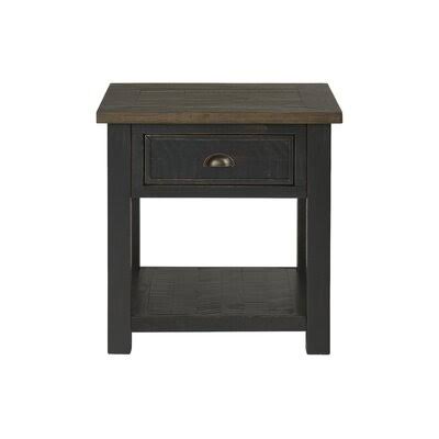 Risner End Table with Storage Gracie Oaks Color: Black/Brown