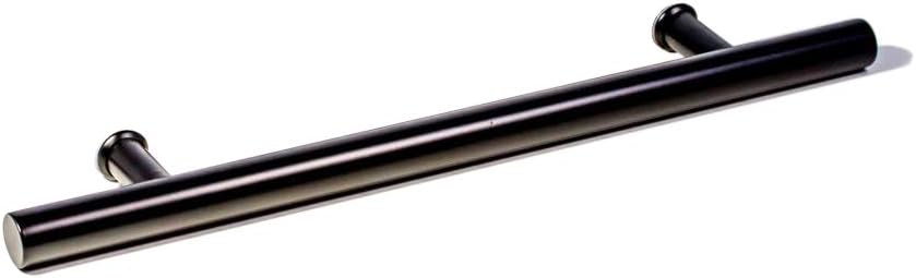 12 Inch Round Shape Stainless Steel Modern Contemporary Entry Door Handle Towel Bar Ladder Pull Shower Glass Sliding Barn Door Entrance Interior Exterior Door Pull Push Brush Nickel Satin Finish Pack of 2